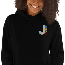Load image into Gallery viewer, J Feather Embroidered Hoodie