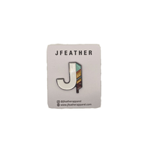 Load image into Gallery viewer, J Feather Enamel Pin