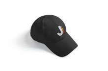 Load image into Gallery viewer, J Feather Dad Hat Black
