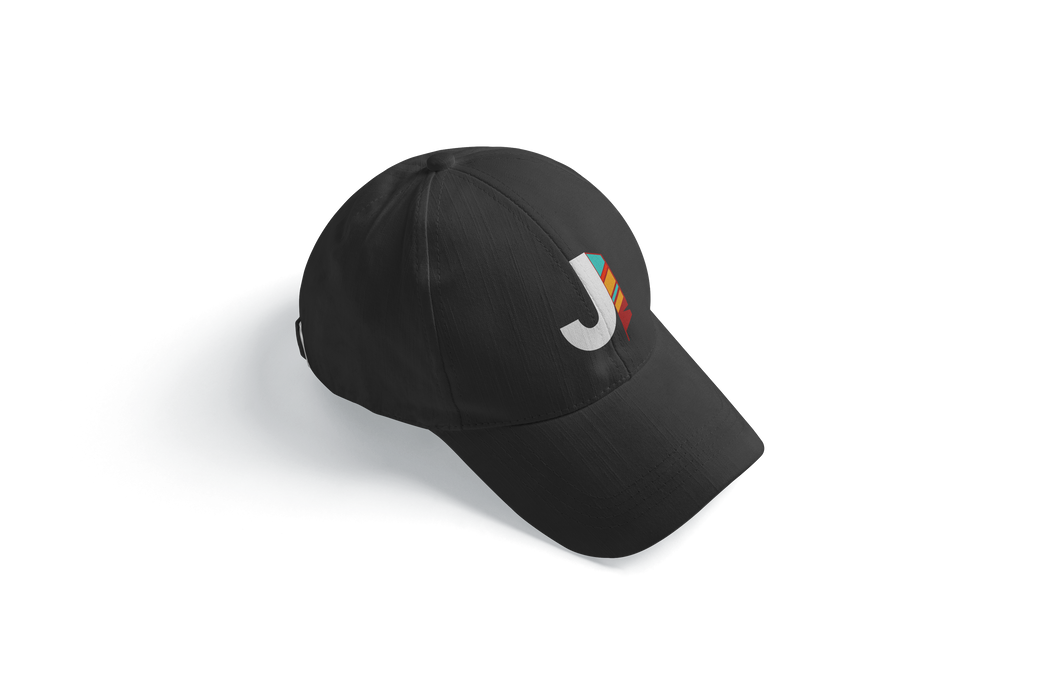 J Feather Dad Hat Black