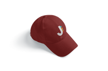 Load image into Gallery viewer, J Feather Dad Hat Maroon
