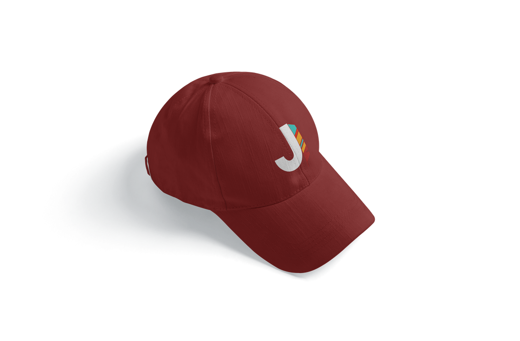 J Feather Dad Hat Maroon