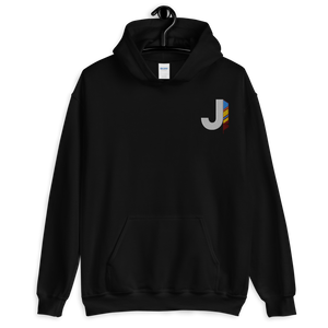 J Feather Embroidered Hoodie