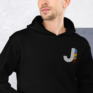 J Feather Embroidered Hoodie