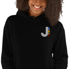Load image into Gallery viewer, J Feather Embroidered Hoodie
