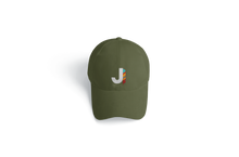 Load image into Gallery viewer, J Feather Dad Hat Olive
