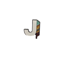 Load image into Gallery viewer, J Feather Enamel Pin
