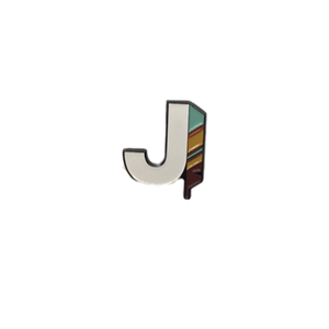 J Feather Enamel Pin