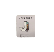 Load image into Gallery viewer, J Feather Enamel Pin
