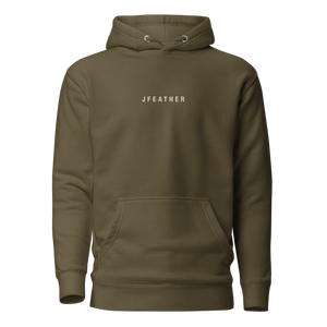 Embroidered J Feather Hoodie