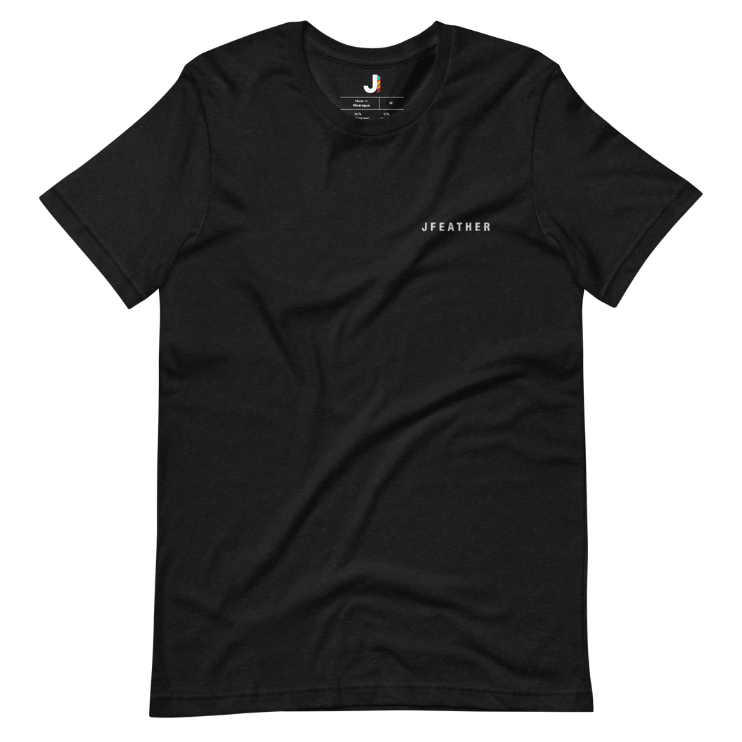 Embroidered J Feather Unisex t-shirt